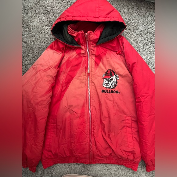 VINTAGE GEORGIA BULLDOGS PUFFER JACKET - Picture 2 of 5